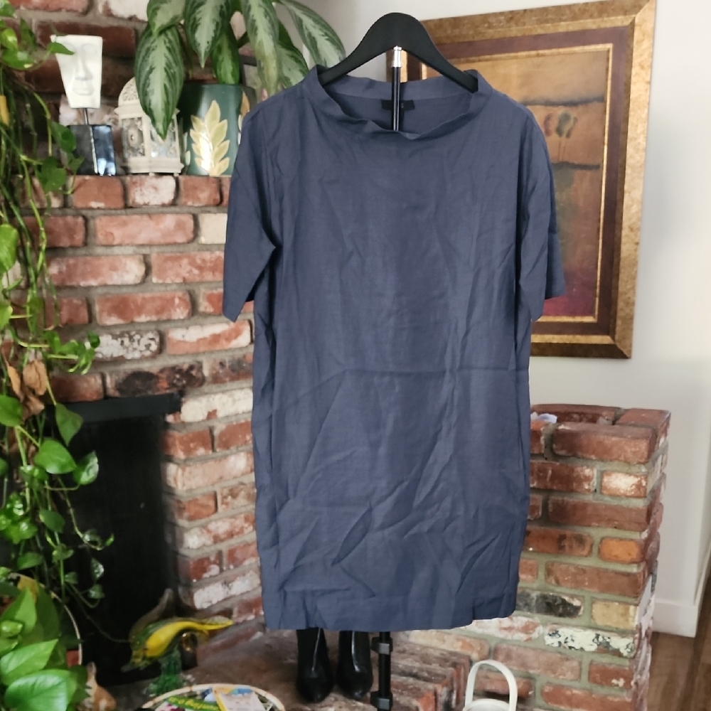 COS Black Shift Dress Short Sleeve Minimalist Modern